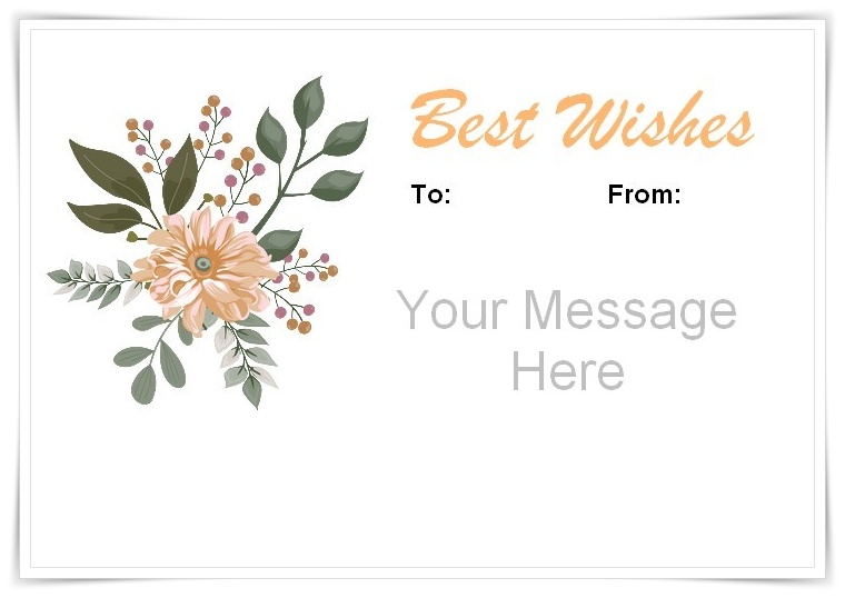 Best Wishes notecard