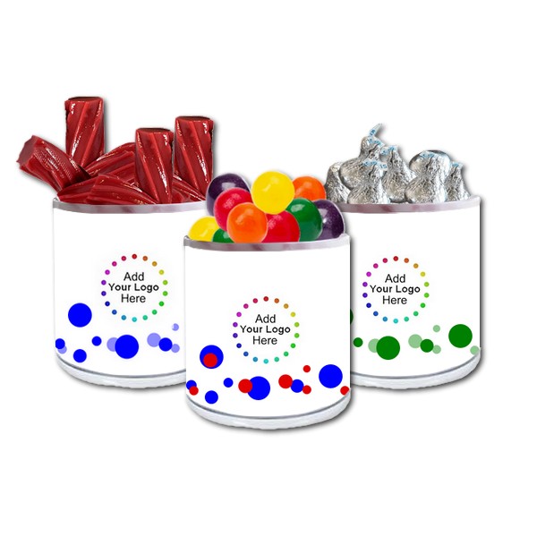 Customized Transparent Holographic Corporate Gift Jar - Circles Customized Transparent Holographic Corporate Gift Jar - Circles