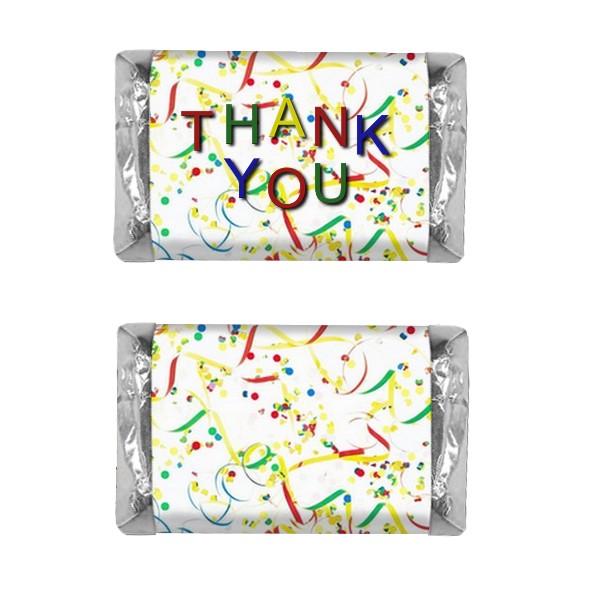 Thank You Hershey Miniatures Bulk Bag Favors - Colorful Confetti
