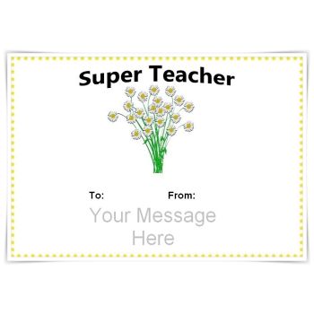 Teacher's Appreciation notecard