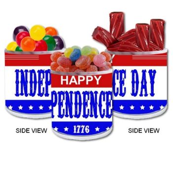 Transparent Holographic Patriotic Gift Jar - Independence Day