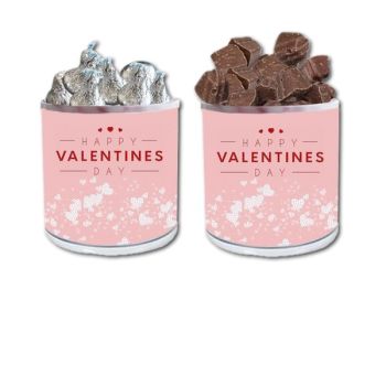 Transparent Holographic Valentine's Day Gift Jar - Polka Dot Hearts
