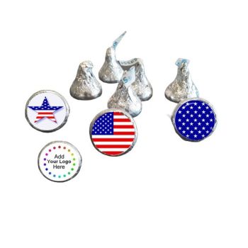 Personalized Patriotic Day Hershey Kisses Bulk Bag Favors