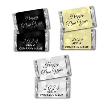 Personalized New Year's Hershey Miniatures Bulk Bag Favors - Bokeh