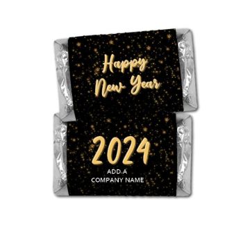 Personalized New Year's Hershey Miniatures Bulk Bag Favors - Gold Stars