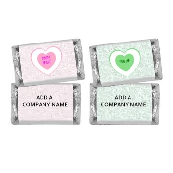 Personalized Valentine's Day Hershey Miniatures Bulk Bag Favors - Conversation Hearts