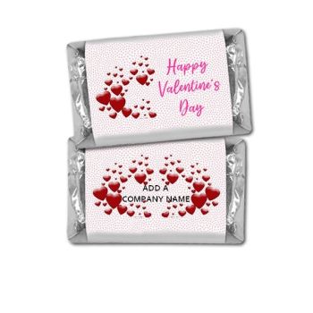 Personalized Valentine's Day Hershey Miniatures Bulk Bag Favors - Flowing Hearts