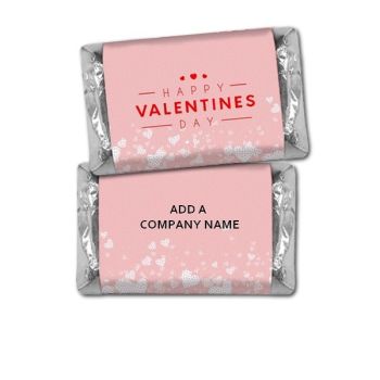 Personalized Valentine's Day Hershey Miniatures Bulk Bag Favors - Polka Dot Hearts