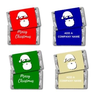 Personalized Christmas Hershey Miniatures Bulk Bag Favors - Santa