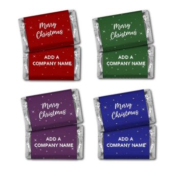 Personalized Christmas Hershey Miniatures Bulk Bag Favors - Stars