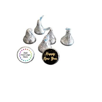 Personalized New Year's Hershey Kisses Bulk Bag Favors - Gold Stars