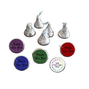 Personalized New Year's Hershey Kisses Bulk Bag Favors - Stars