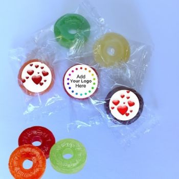 Personalized Valentine's Day Life Savers Bulk Bag Favors - Flowing Hearts