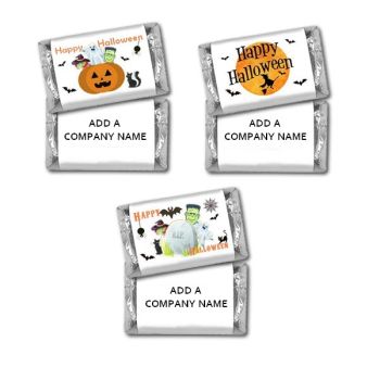 Personalized Halloween Hershey Miniatures Bulk Bag Favors - White
