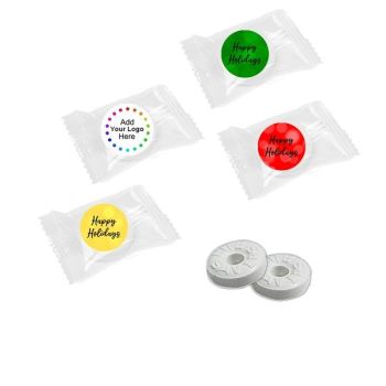 Personalized Christmas Life Savers Mints Bulk Bag Favors - Bokeh