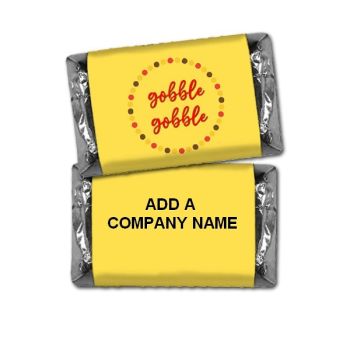 Personalized Thanksgiving Hershey Miniatures Bulk Bag Favors - Gobble Gobble