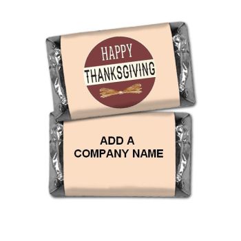 Personalized Thanksgiving Hershey Miniatures Bulk Bag Favors - Happy Thanksgiving