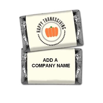 Personalized Thanksgiving Hershey Miniatures Bulk Bag Favors - Pumpkin