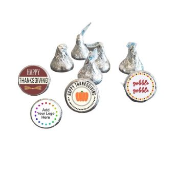Personalized Thanksgiving Hershey Kisses Bulk Bag Favors - Mixed