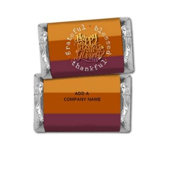 Personalized Thanksgiving Hershey Miniatures Bulk Bag Favors - Blessed