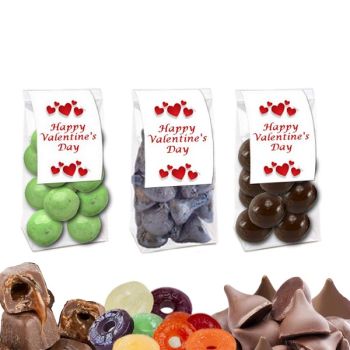 Valentine's Day Gift Bag Favors - Red Hearts