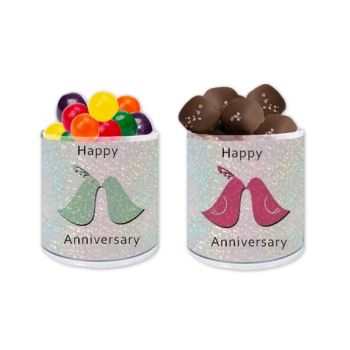 Holographic Anniversary Gift Jars - Love Birds