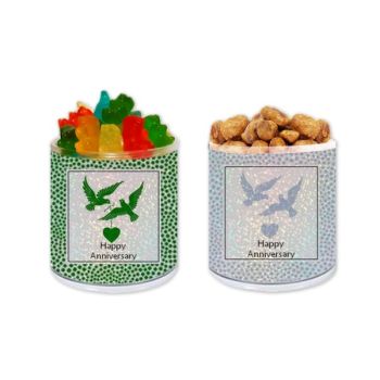 Holographic Anniversary Gift Jars - Birds & Heart