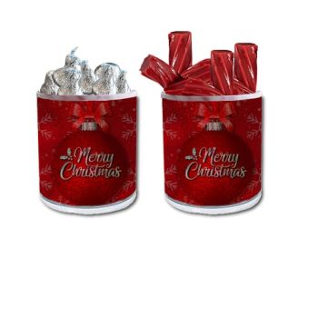 Holographic Christmas Bulk Gift Jars - Red Bauble