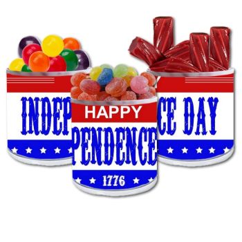 Transparent Holographic Patriotic Bulk Gift Jars - Independence Day