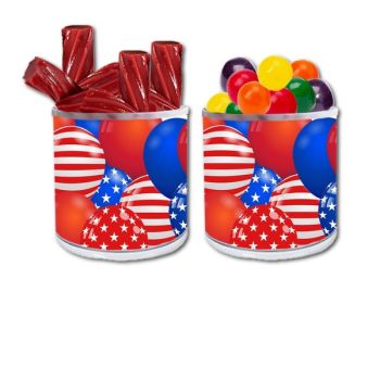 Transparent Holographic Patriotic Bulk Gift Jars - Balloons