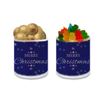 Holographic Christmas Gift Jar - Blue Snowflakes #2
