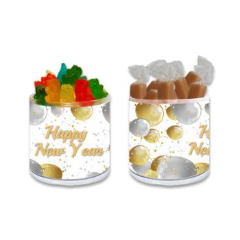 Transparent Holographic New Year's Day Gift Jar - Confetti & Balloons