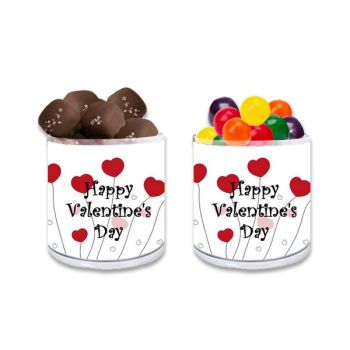 Transparent Holographic Valentine's Day Bulk Gift Jars - Flower Hearts