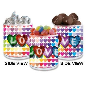 Transparent Holographic Valentine's Day Bulk Gift Jars - Hearts of Love
