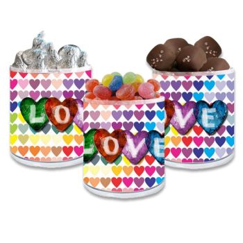 Transparent Holographic Valentine's Day Bulk Gift Jars - Hearts of Love