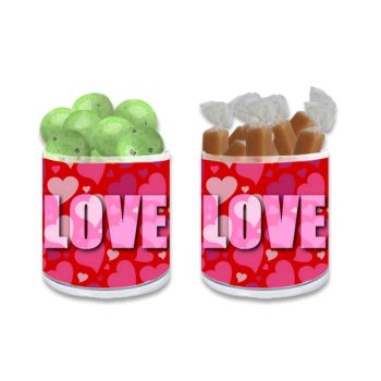 Transparent Holographic Valentine's Day Bulk Gift Jars - Love & Hearts
