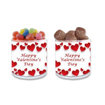 Transparent Holographic Valentine's Day Gift Jar - Red Hearts