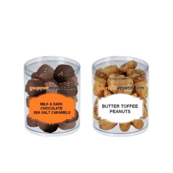 Gift Jar Duo - Sea Salt Caramels & Butter Toffee Peanuts