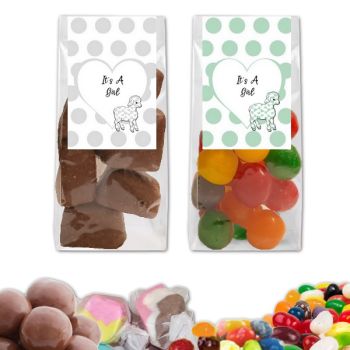Baby Shower Gift Bag Favors - It's A Girl Lamb