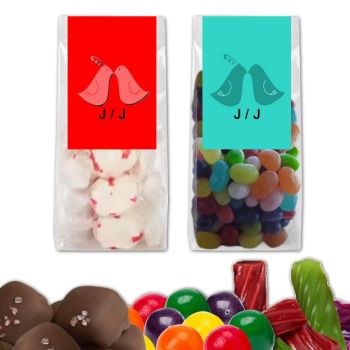 Personalized Bridal/Wedding Gift Bag Favors - Love Birds