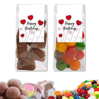 Birthday Gift Bag Favors - Flower Hearts