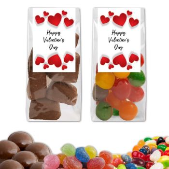 Valentine's Day Gift Bag Favors - Red Hearts