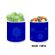 Holographic Christmas Gift Jar - Blue Happy Holidays Snowflakes