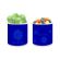 Holographic Christmas Gift Jar - Blue Happy Holidays Snowflakes