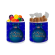 Holographic Christmas Gift Jar - Gold Bauble-blue
