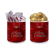 Holographic Christmas Gift Jar - Gold Bauble-red