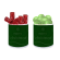 Holographic Christmas Gift Jar - Snowflakes #1-green