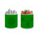 Holographic Christmas Gift Jar - Happy Holidays Snowflakes-green